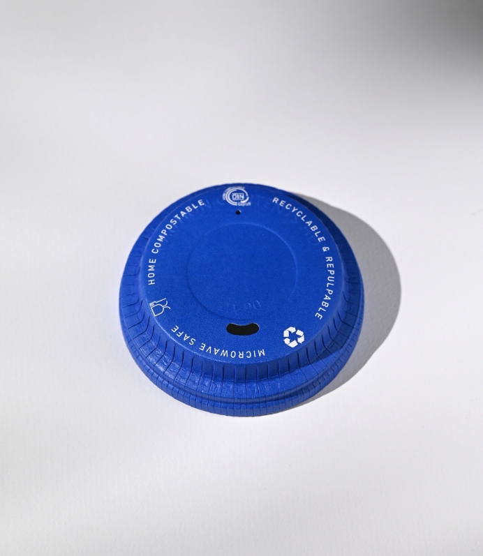 Plastic free colored paper lid