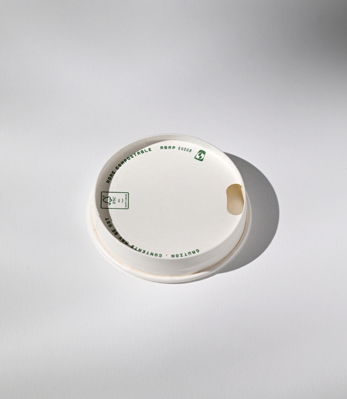 Plastic free bio paper lid